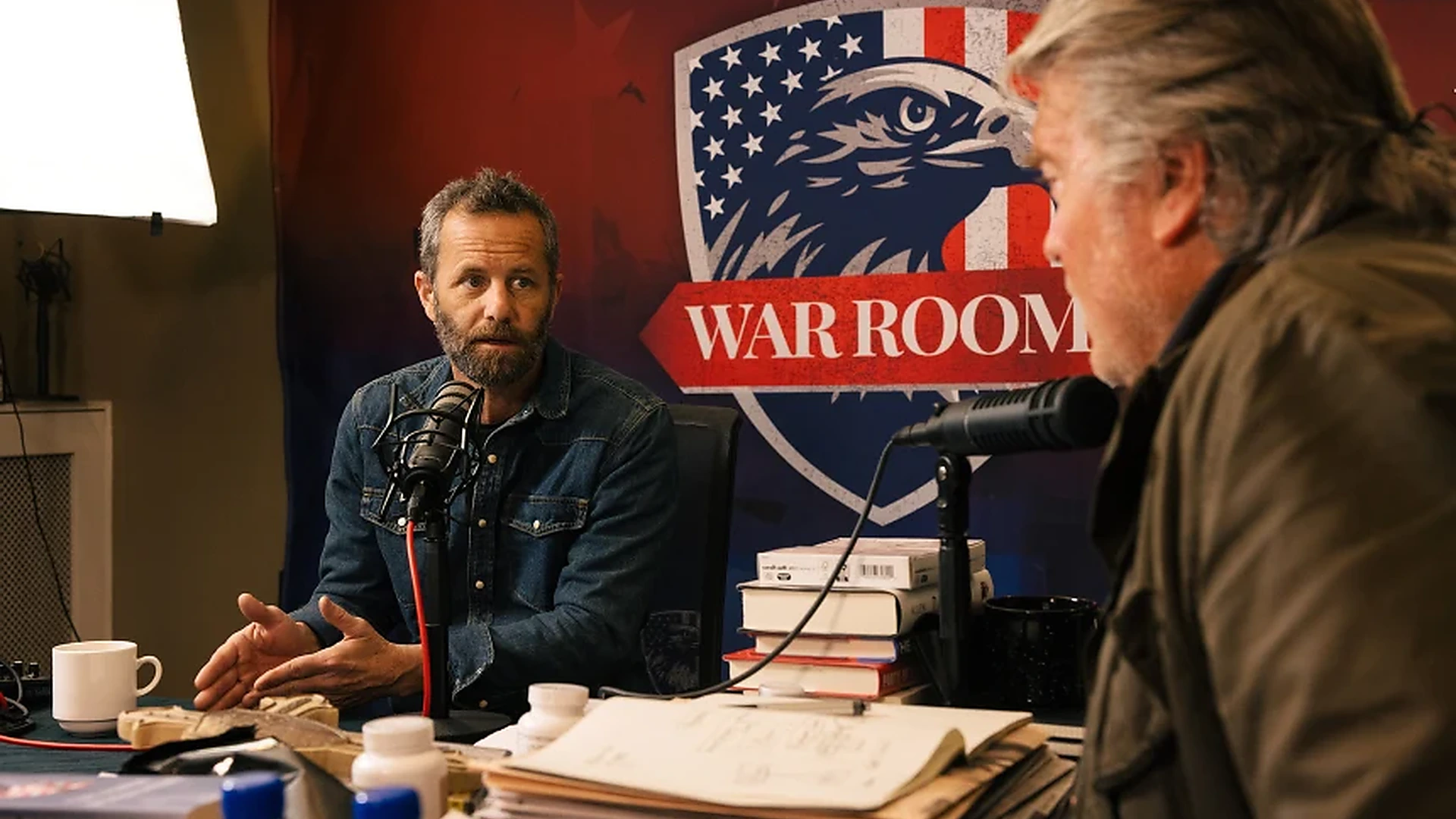 Steve Bannon hosting War Room